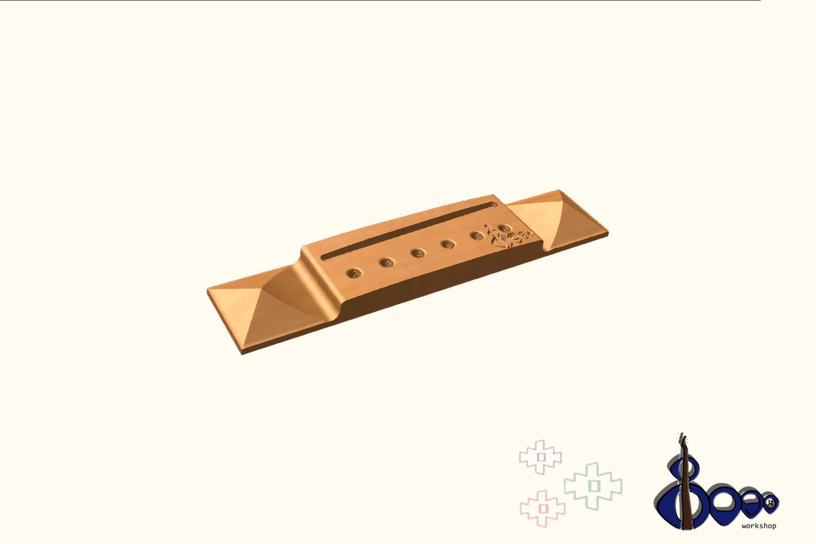 Hand-Crafted Parlor Bridges (M-2) 2 Bridge for acoustic guitar Parlor 2