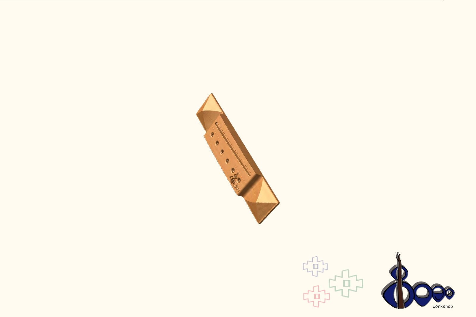 Hand-Crafted Parlor Bridges (M-2) 5 Bridge for acoustic guitar Parlor 2