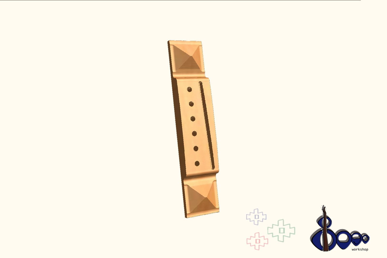 Hand-Crafted Parlor Bridges (M-1) 3 Bridge for acoustic guitar Parlor 1