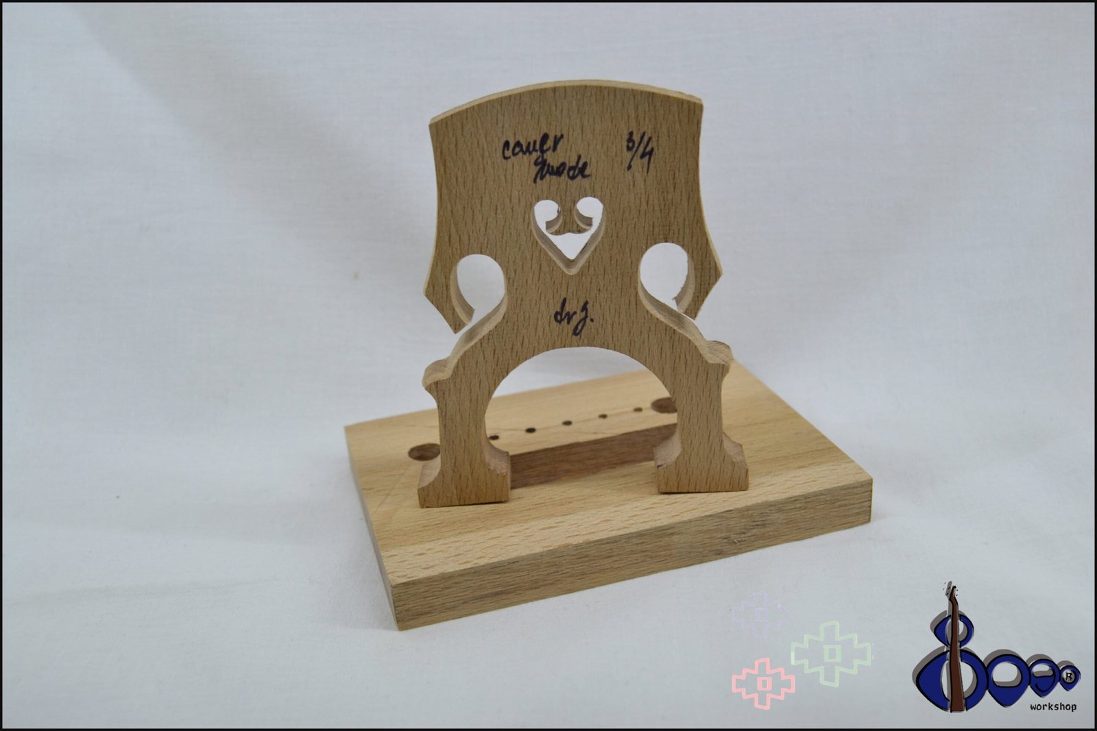 Cauer Cello Bridge blank by dr G – maple or ash – all sizes