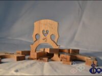 French 2 Cello Bridge Three-Quarter