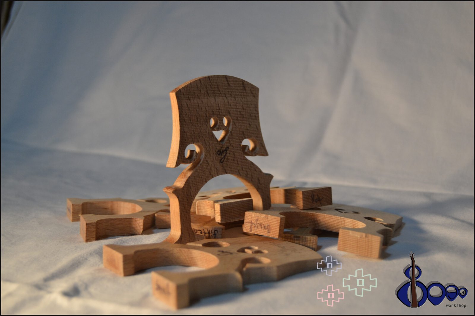 Baroque Cello Bridge – maple or ash in all sizes 1/4 1/2 3/4 4/4 for period performance by bogoworkshop