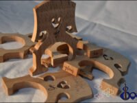 Baroque Cello Bridge Quarter Size – Handcrafted Maple Model