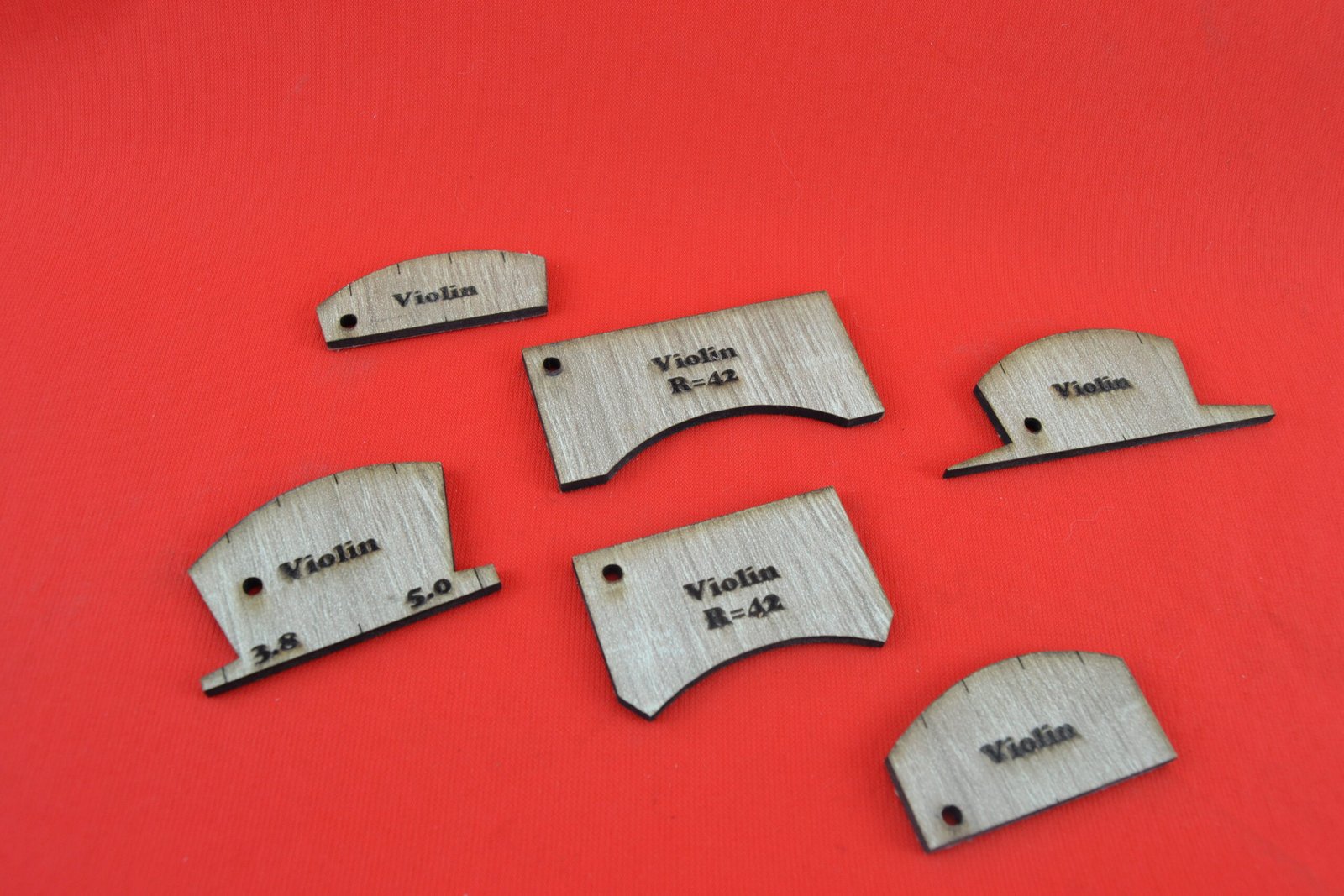 Template Set for Violin Bridge/ Fingerboard – 16-Piece Precision Tool Kit