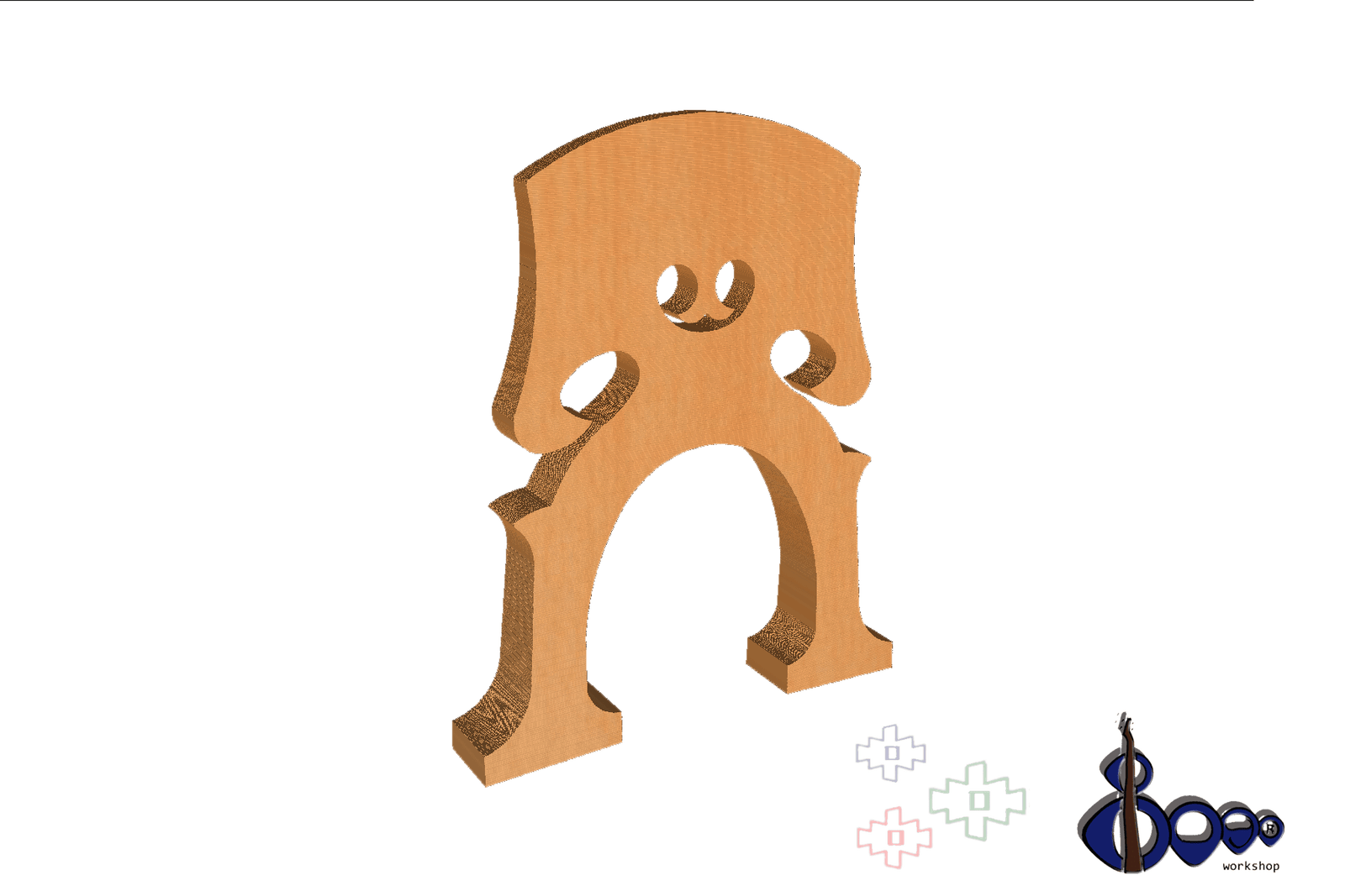 Double bass 1/4 bridge Belgium model 6 Double bass 1/4 bridge Belgium model