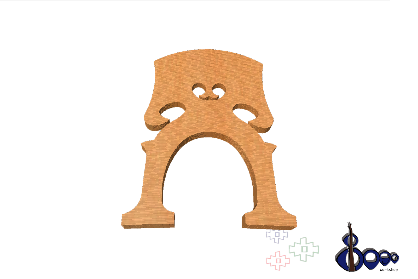 Double bass 1/4 bridge Belgium model 5 Double bass 1/4 bridge Belgium model