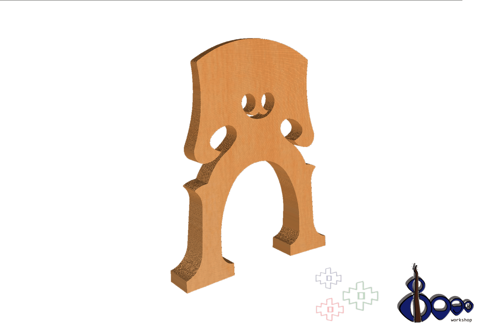 Double bass 1/4 bridge Belgium model 4 Double bass 1/4 bridge Belgium model