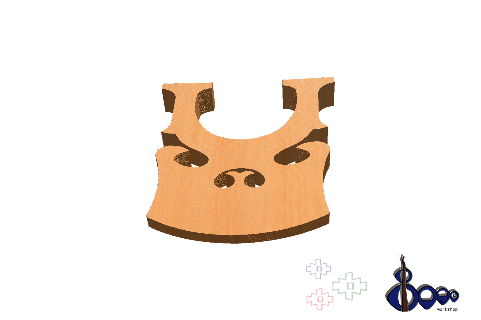 Double bass 1/4 bridge Belgium model 2 Double bass 1/4 bridge Belgium model