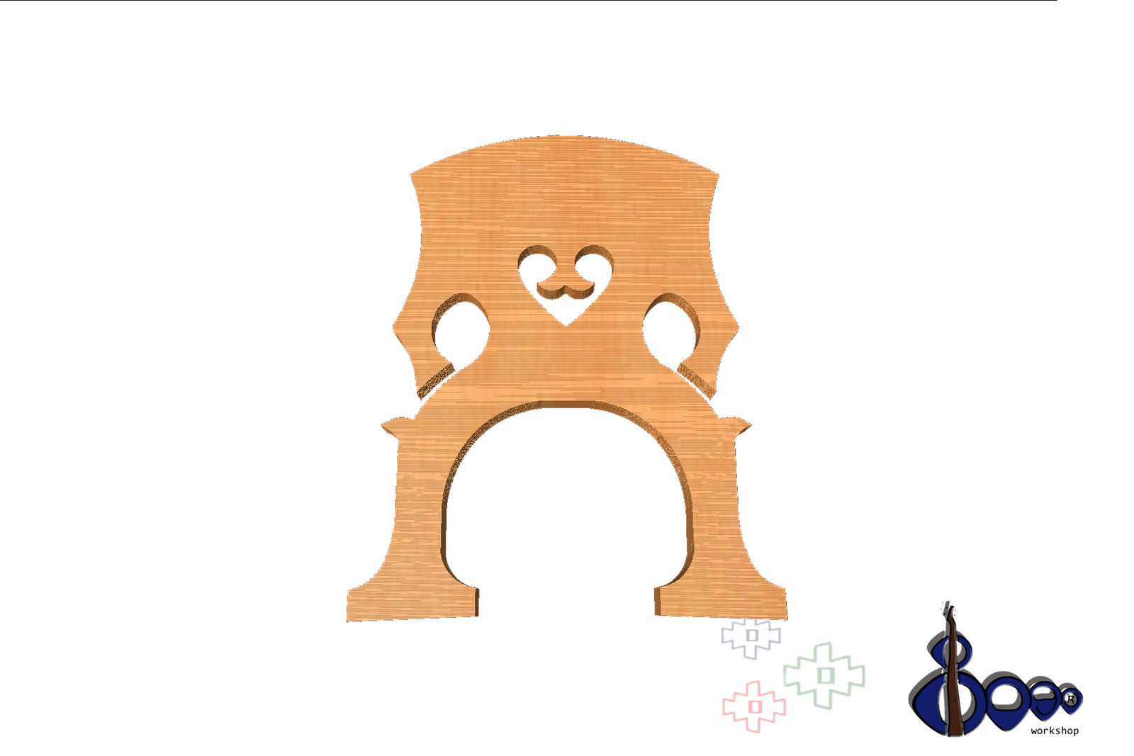 Double bass 1/2 bridge French 2 model 5 Double bass 1/4 bridge French 2 model