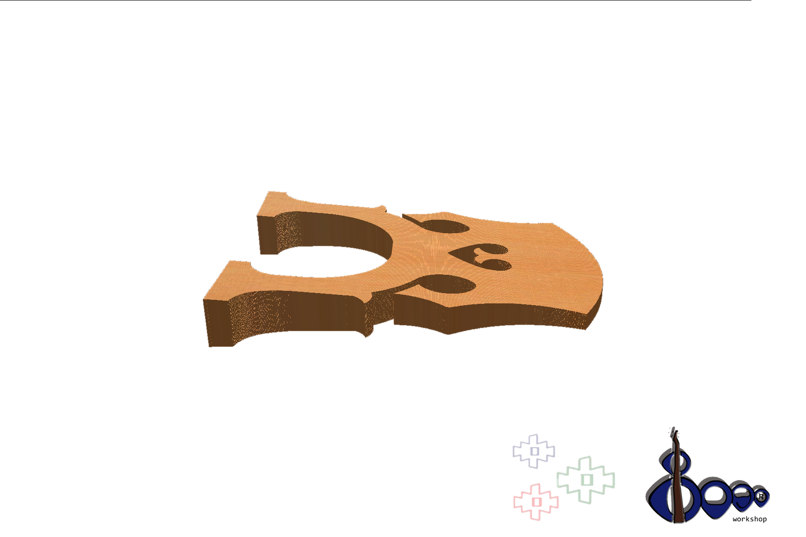 Double bass 1/2 bridge French 2 model 3 Double bass 1/4 bridge French 2 model