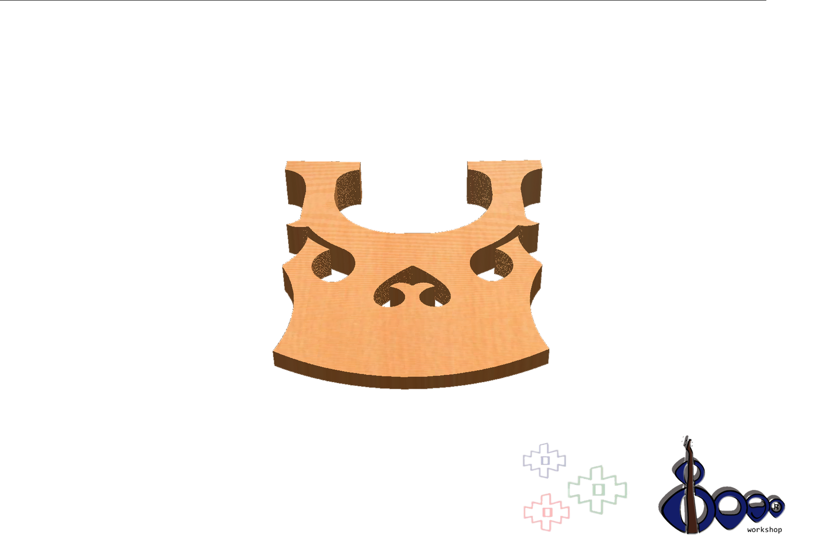 Double bass 1/2 bridge French 2 model 2 Double bass 1/4 bridge French 2 model