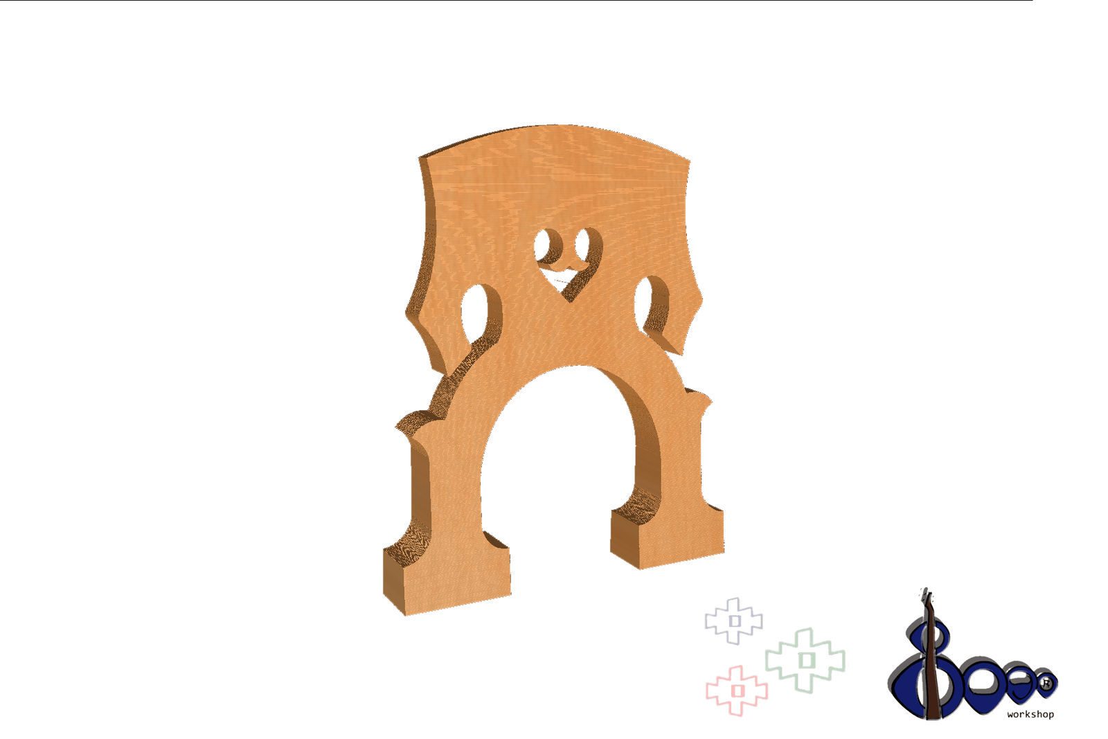 Double bass 1/2 bridge French 3 model 6 Double bass 1/2 bridge French 3 model