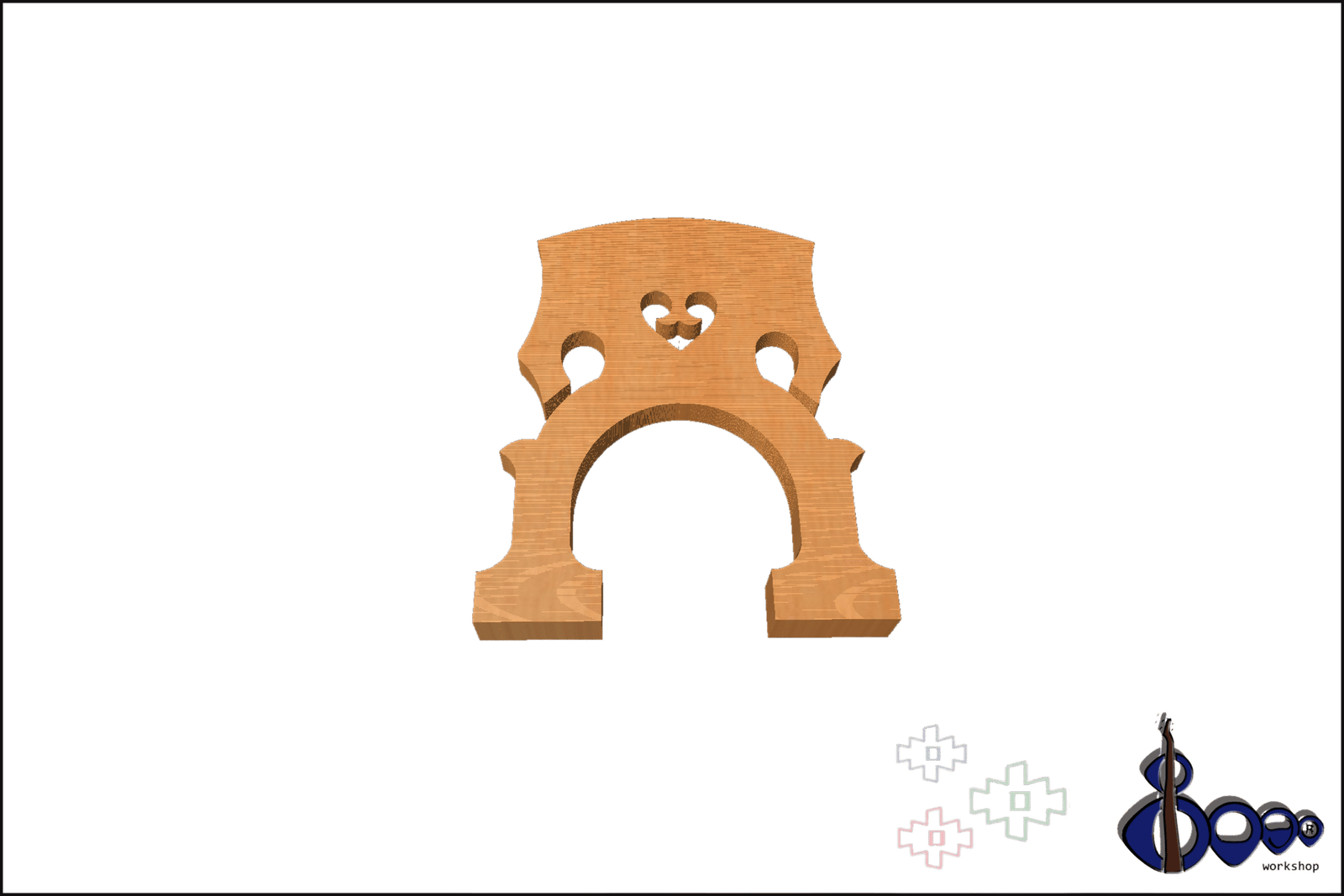 Double bass 1/2 bridge French 3 model 5 Double bass 1/2 bridge French 3 model