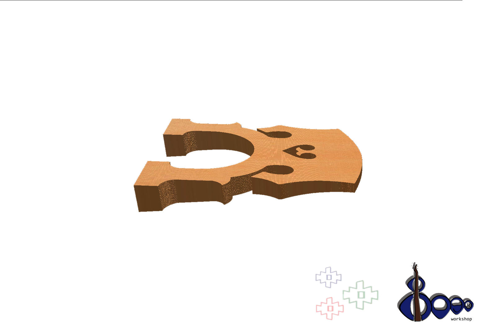 Double bass 1/2 bridge French 3 model 3 Double bass 1/2 bridge French 3 model