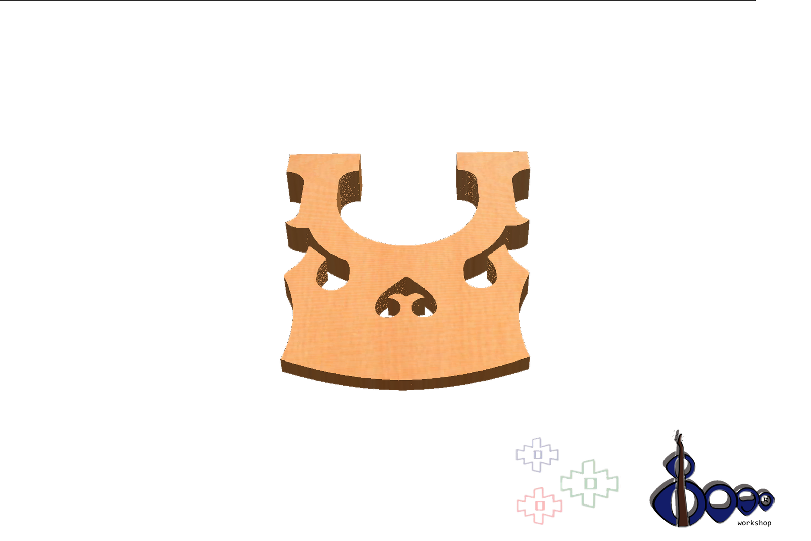 Double bass 1/2 bridge French 3 model 2 Double bass 1/2 bridge French 3 model