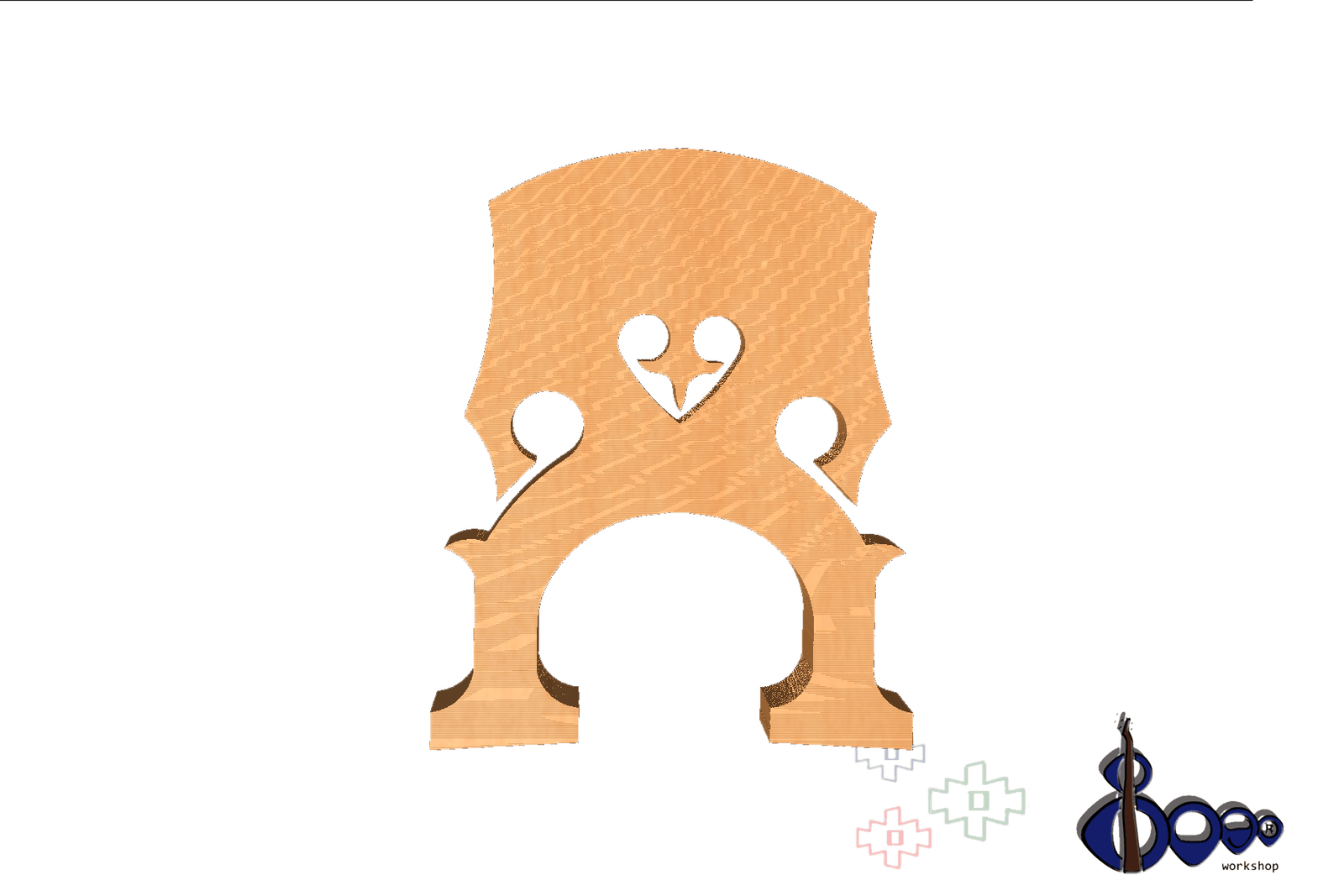 Double bass 1/4 bridge Tourte model 3 Double bass 1/2 bridge Tourte model