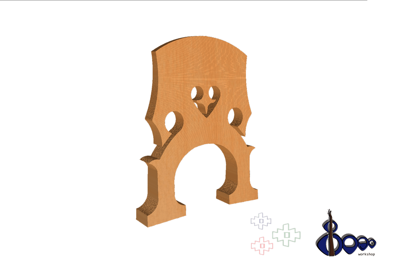 Double bass 1/4 bridge Tourte model 2 Double bass 1/2 bridge Tourte model