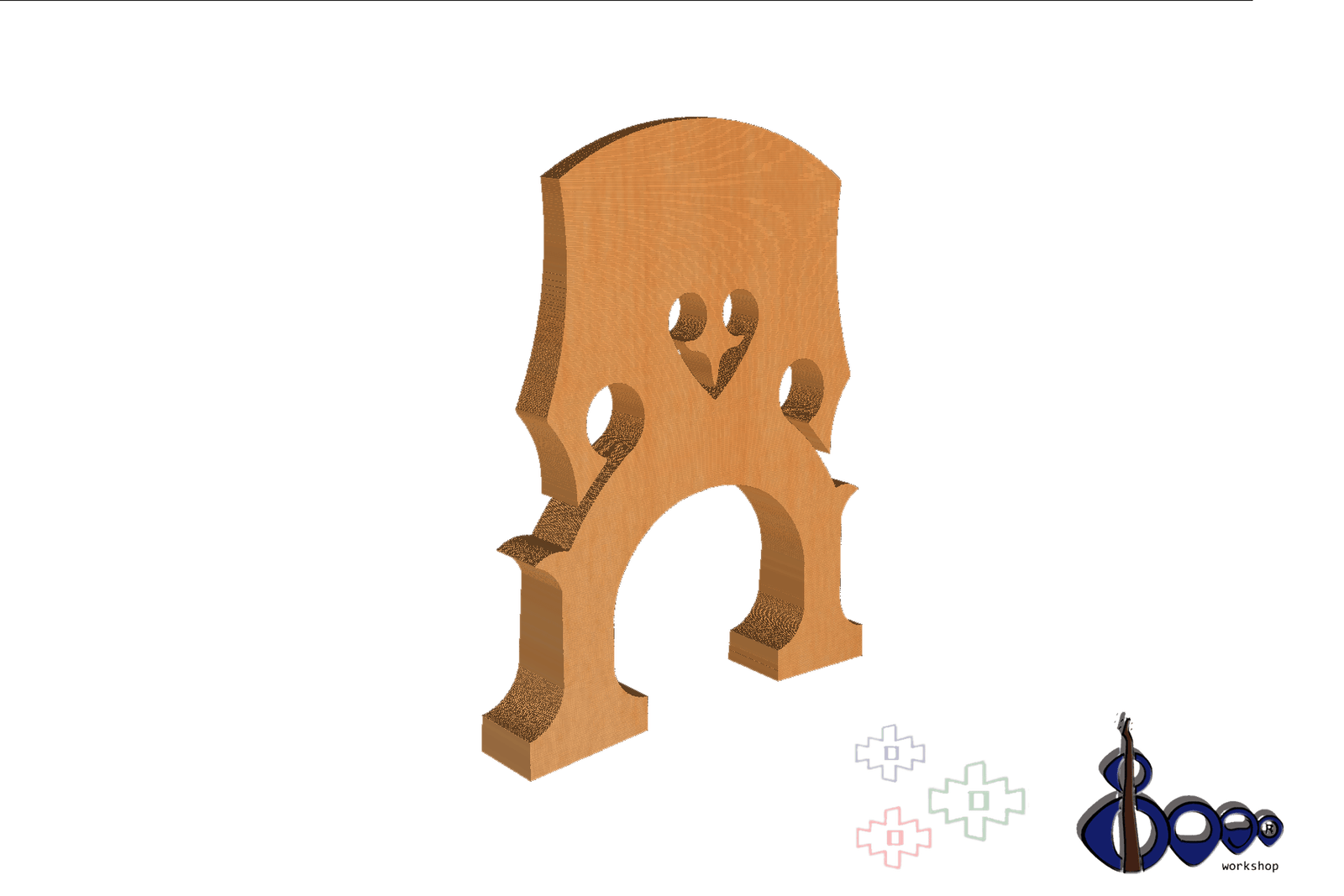 Double bass 1/4 bridge Tourte model 6 Double bass 1/2 bridge Tourte model