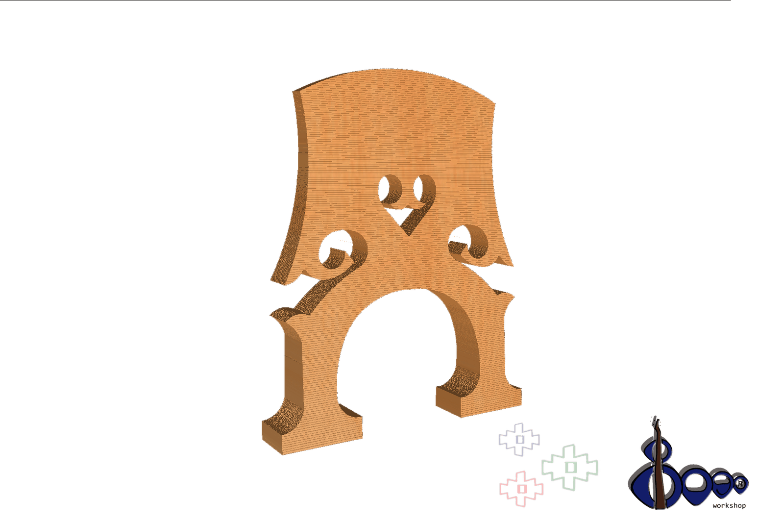 Double bass 3/4 bridge No8 model 6 Double bass 3/4 bridge No8 model