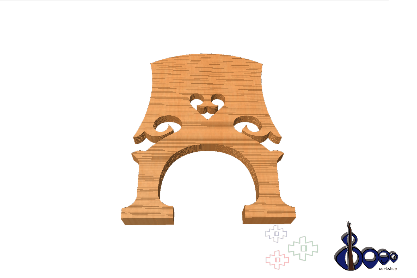 Double bass 3/4 bridge No8 model 5 Double bass 3/4 bridge No8 model