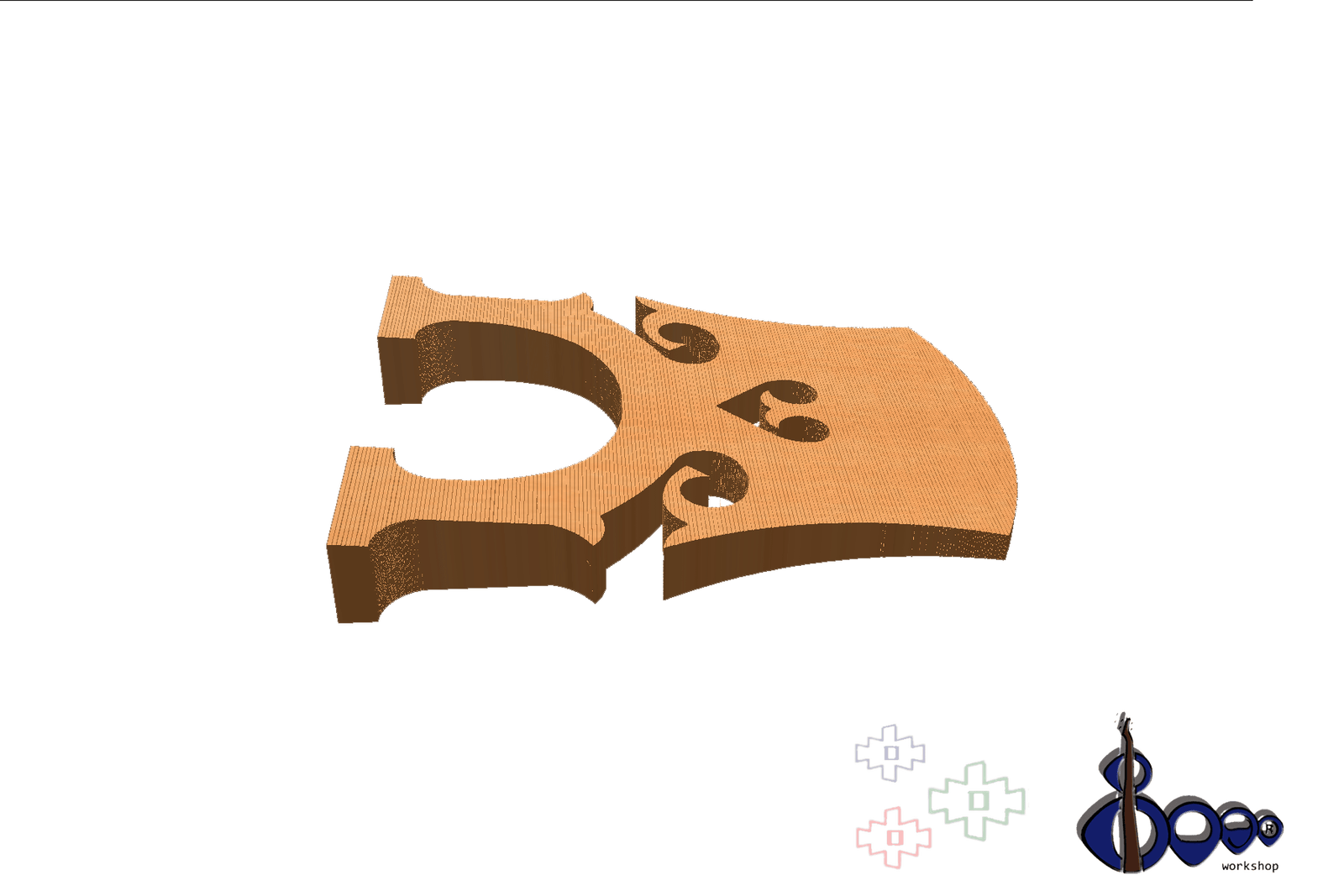 Double bass 3/4 bridge No8 model 3 Double bass 3/4 bridge No8 model