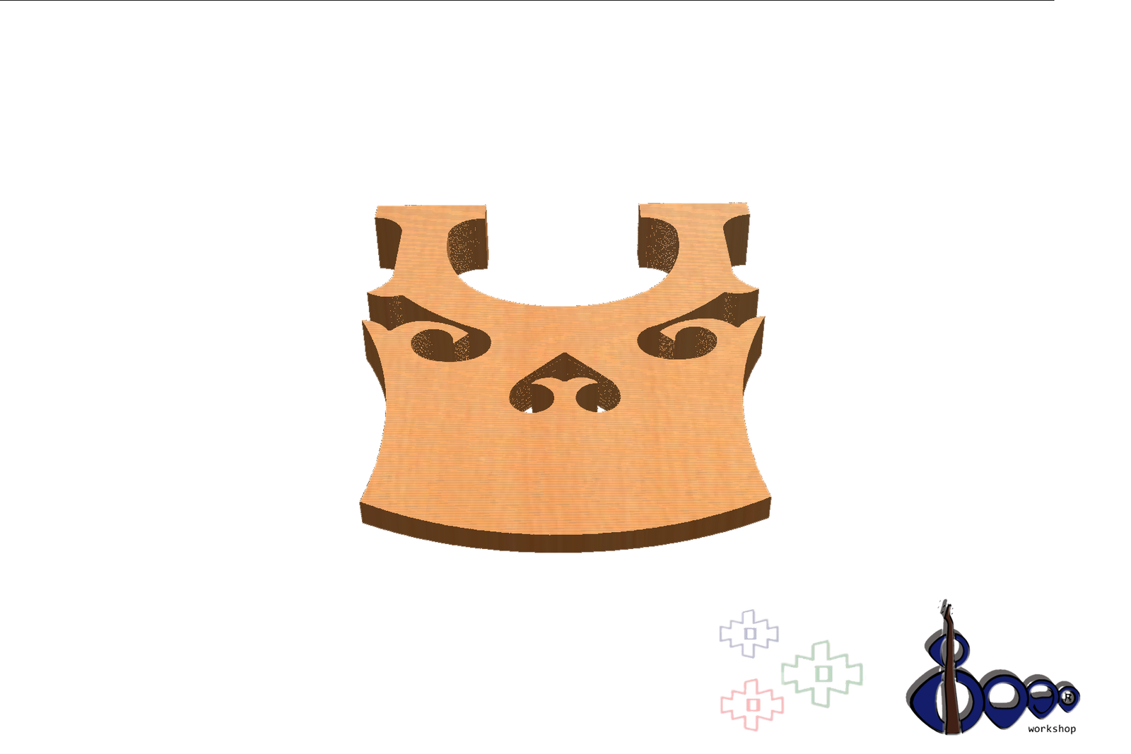 Double bass 3/4 bridge No8 model 2 Double bass 3/4 bridge No8 model