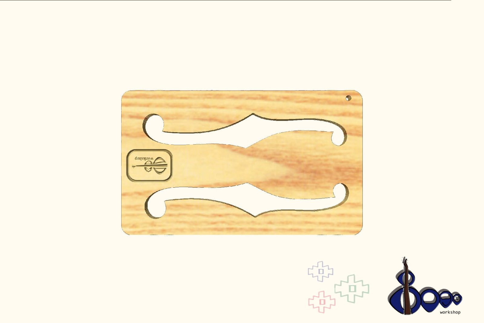 Gibson ES-355 F Holes Routing Template 4 Gibson ES-355 F holes routing template