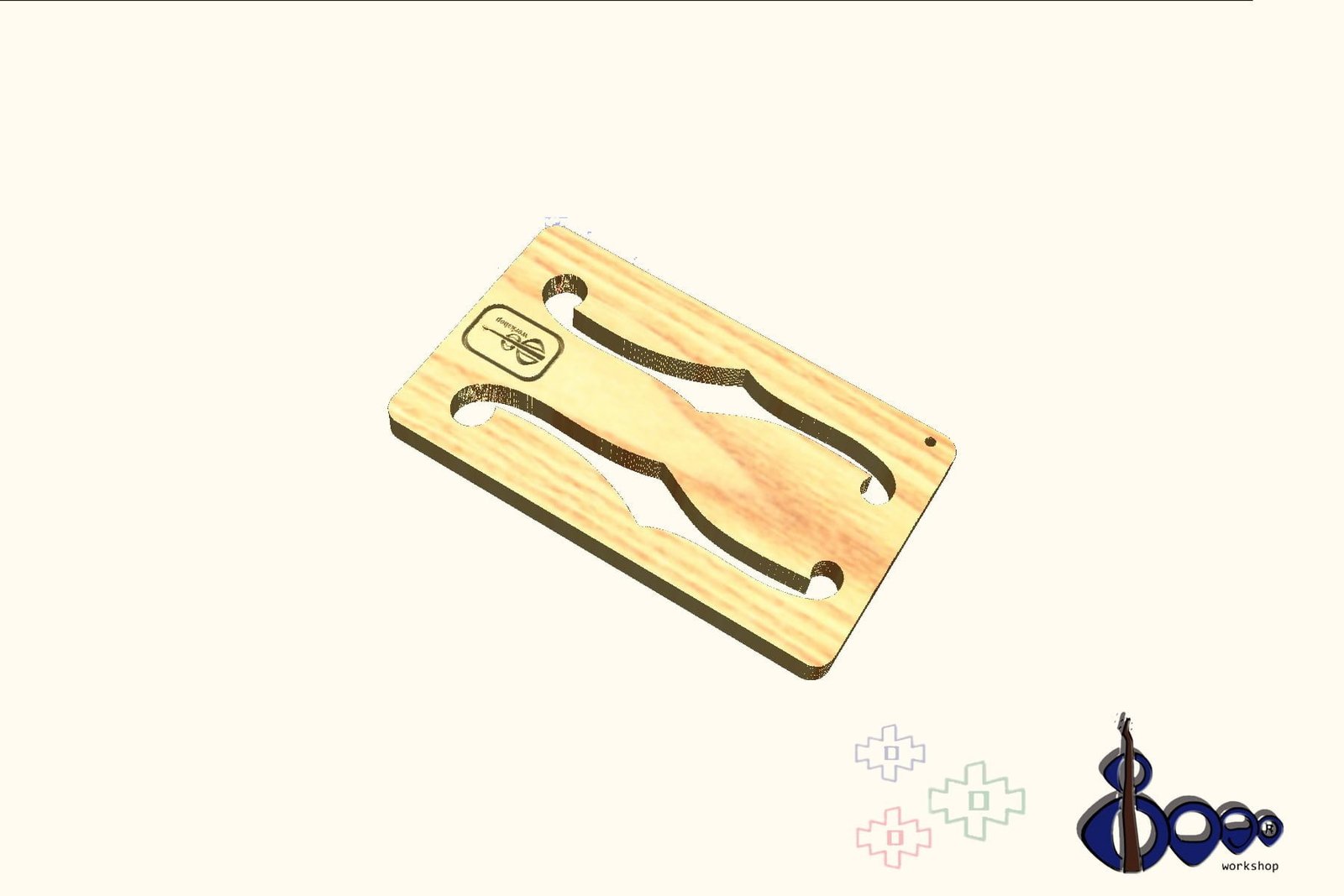 Gibson ES-355 F Holes Routing Template 2 Gibson ES-355 F holes routing template