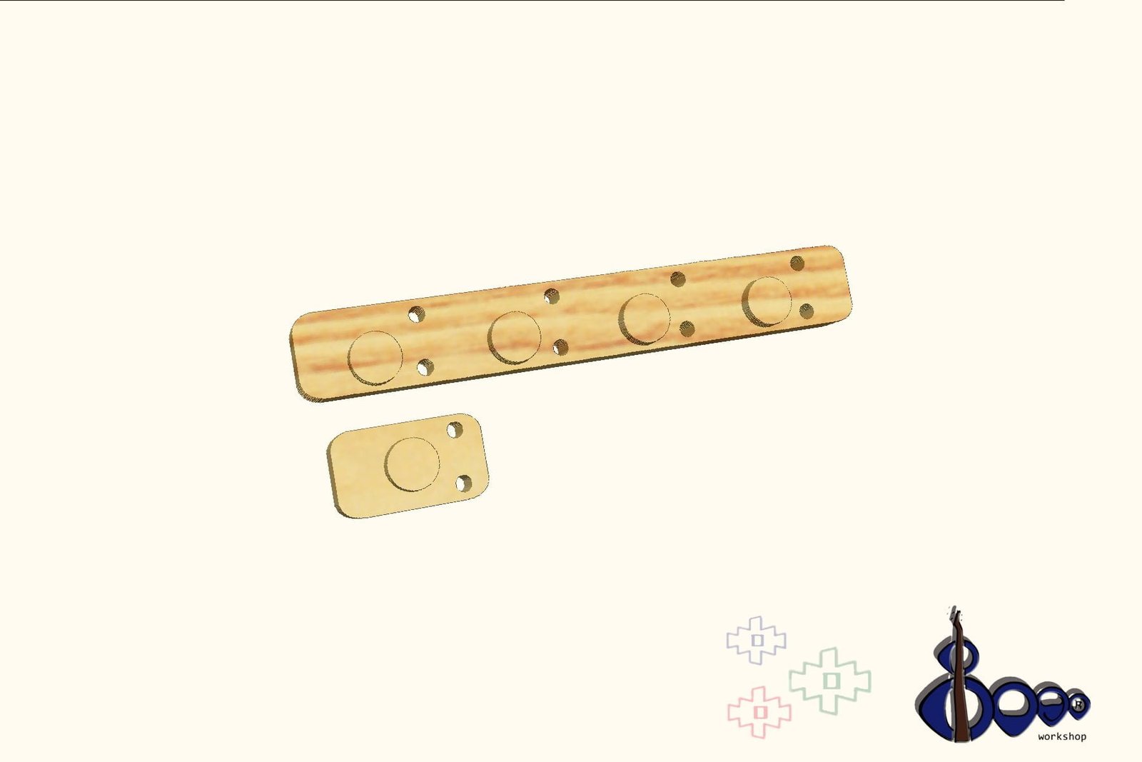 Schaller BM V Tuners and Tuner Screws Drilling Template 4 Schaller BM V tuners and tuners screws drilling template