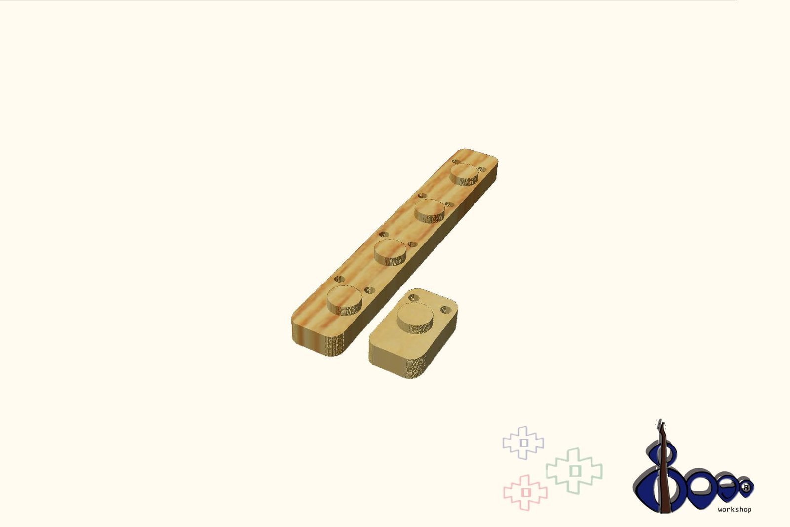 Schaller BM V Tuners and Tuner Screws Drilling Template 3 Schaller BM V tuners and tuners screws drilling template