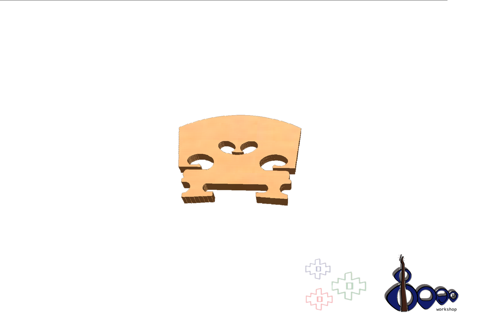 Cutted Violin Bridge 3/4 Dr G