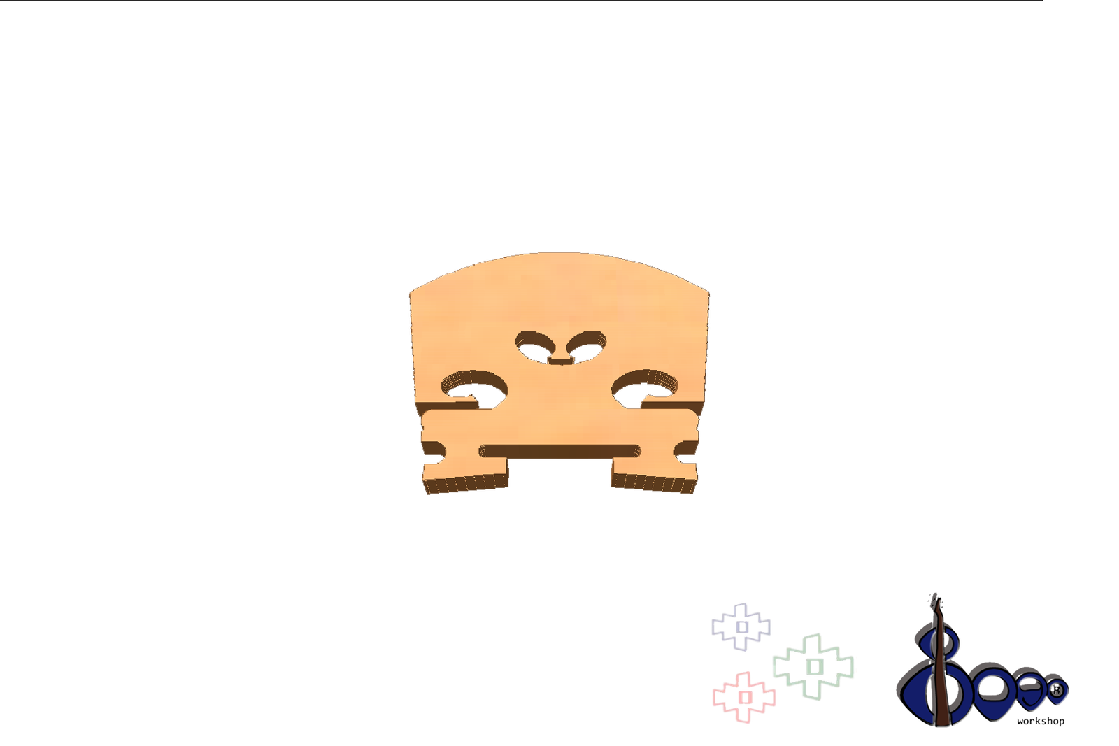 German Violin Bridge 3/4 Dr G