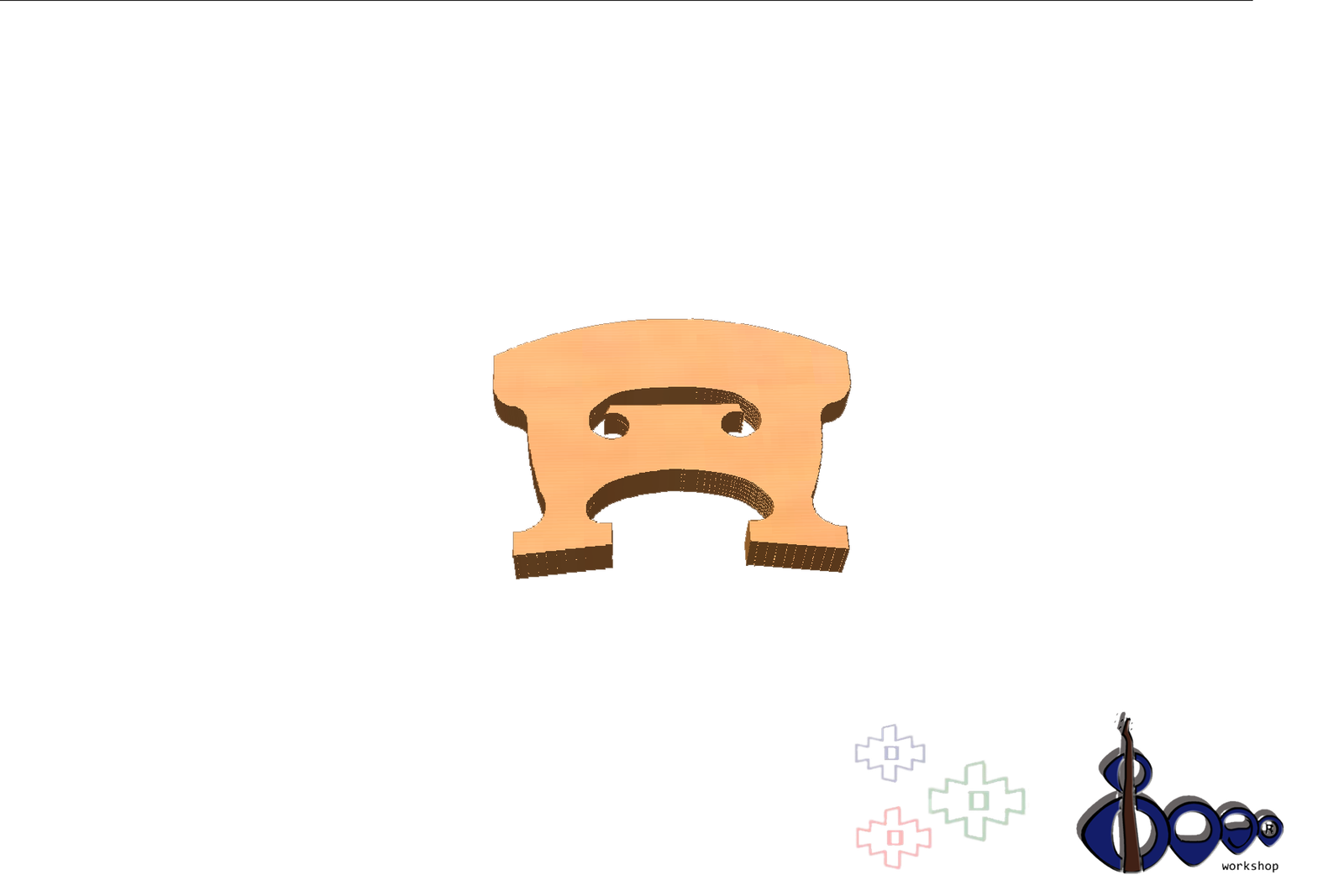 Dr G Hardanger Violin Bridge 3/4