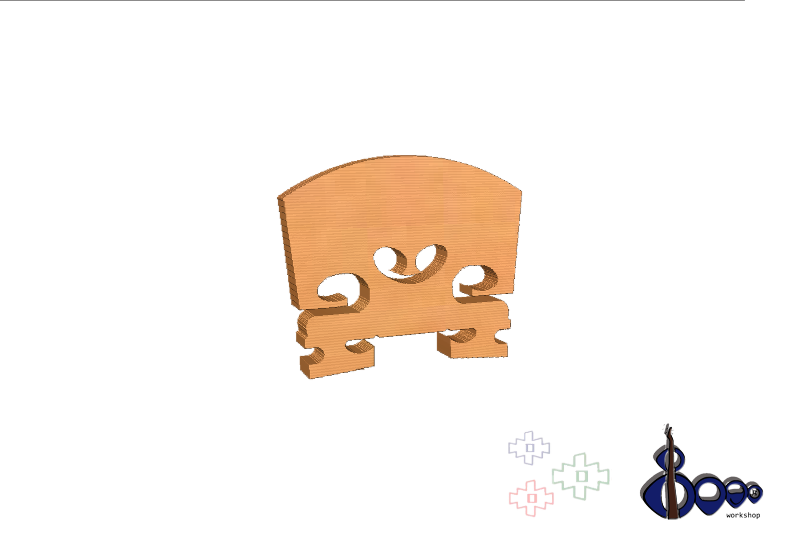 Deluxe Violin Bridge MKB Model – All Sizes 7 Dr G MKB Violin Bridge 1/2