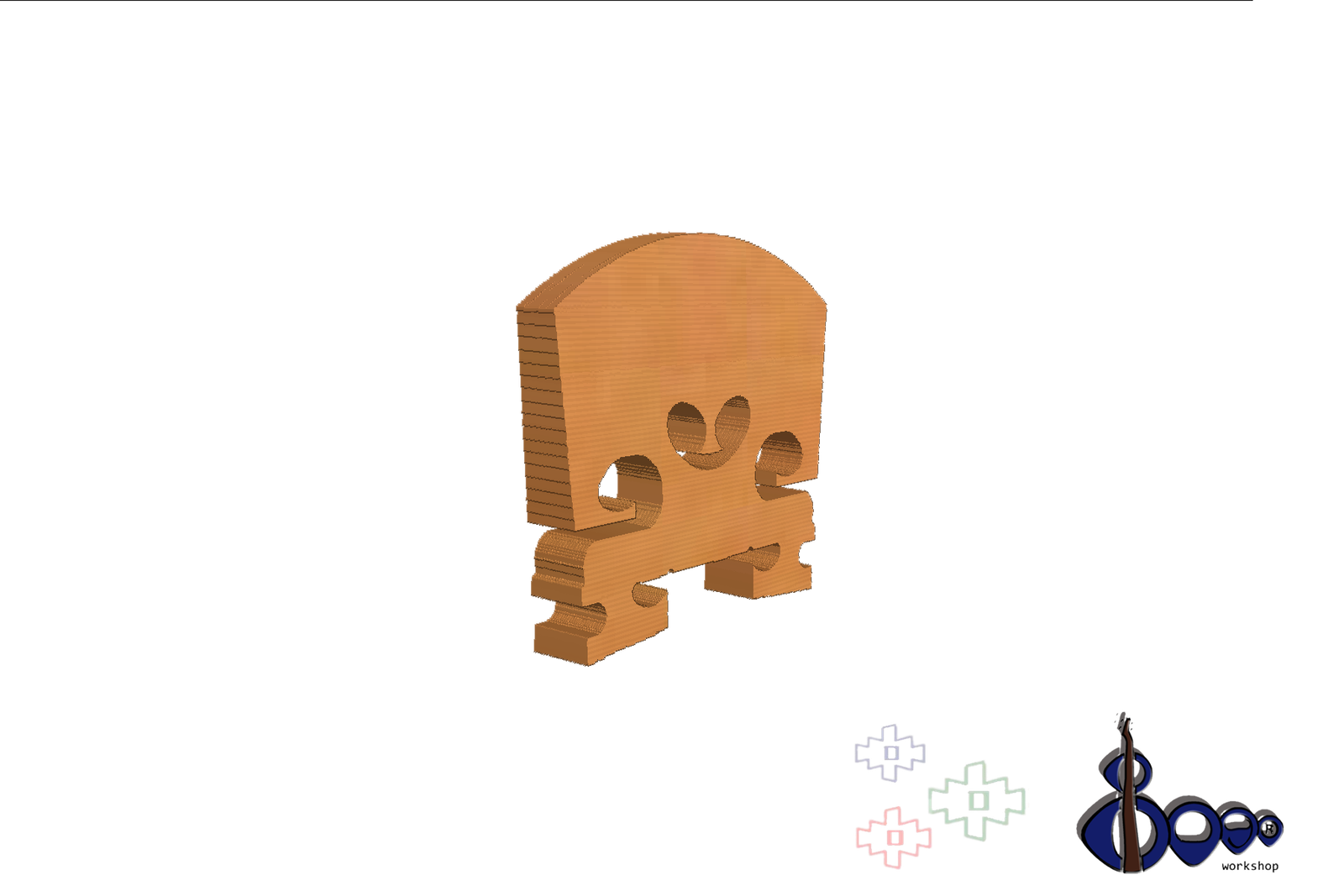 Deluxe Violin Bridge MKB Model – All Sizes 6 Dr G MKB Violin Bridge 3/4