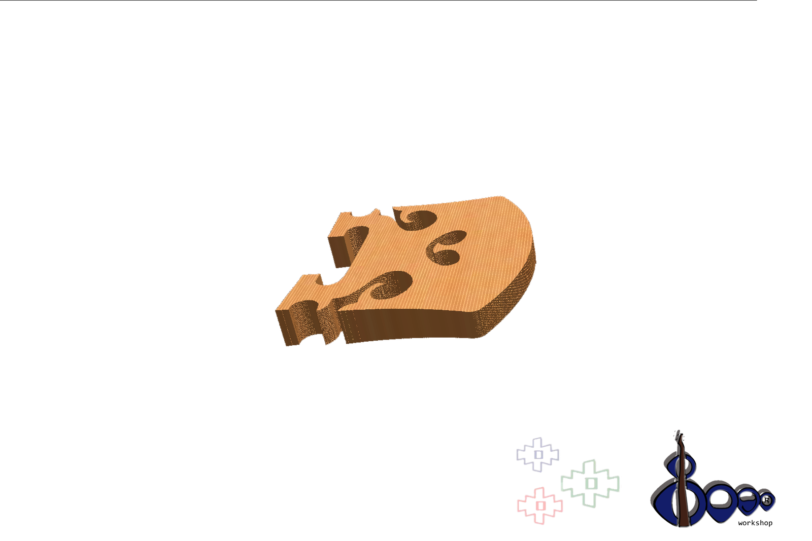 Handcrafted Tourte Violin Bridge 3/4