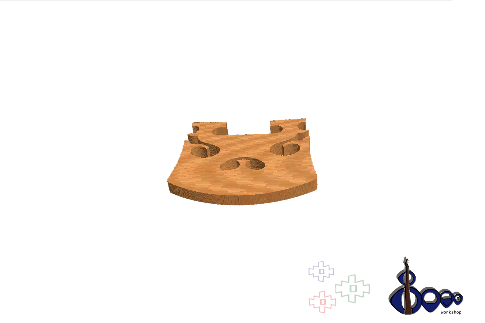 Dr G Tourte Violin Bridge 7/8