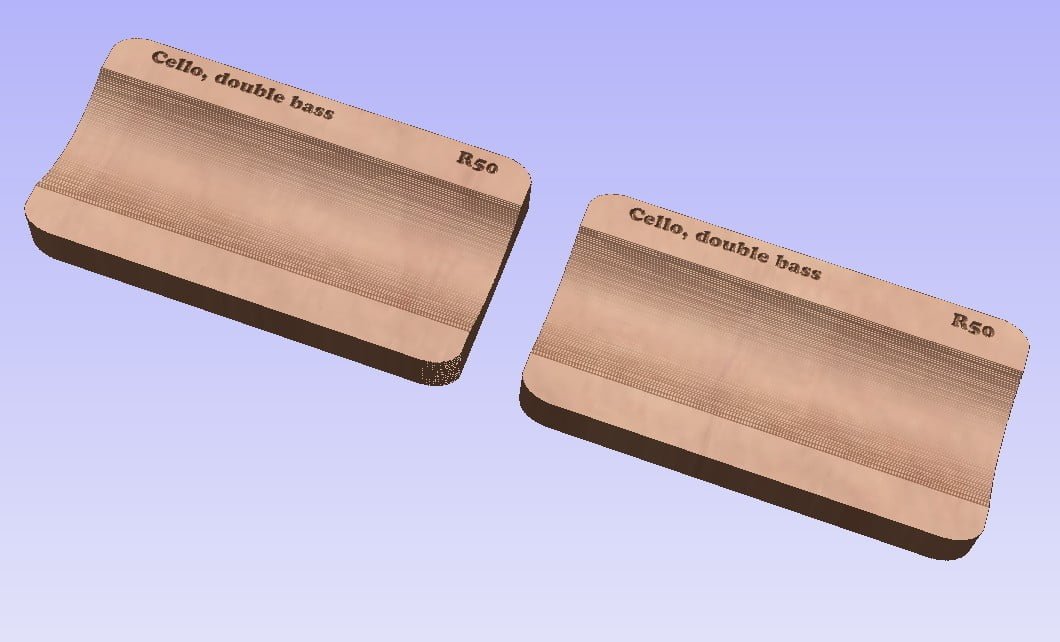 Cello-Double bass fingerboard sanding block R50