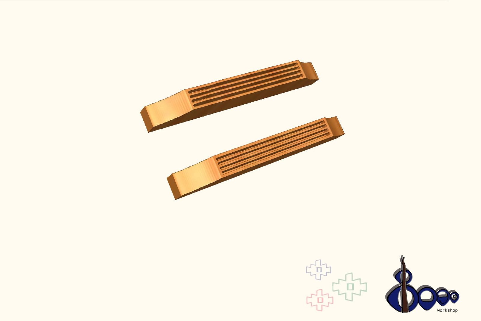 Compensating floating guitar bridge