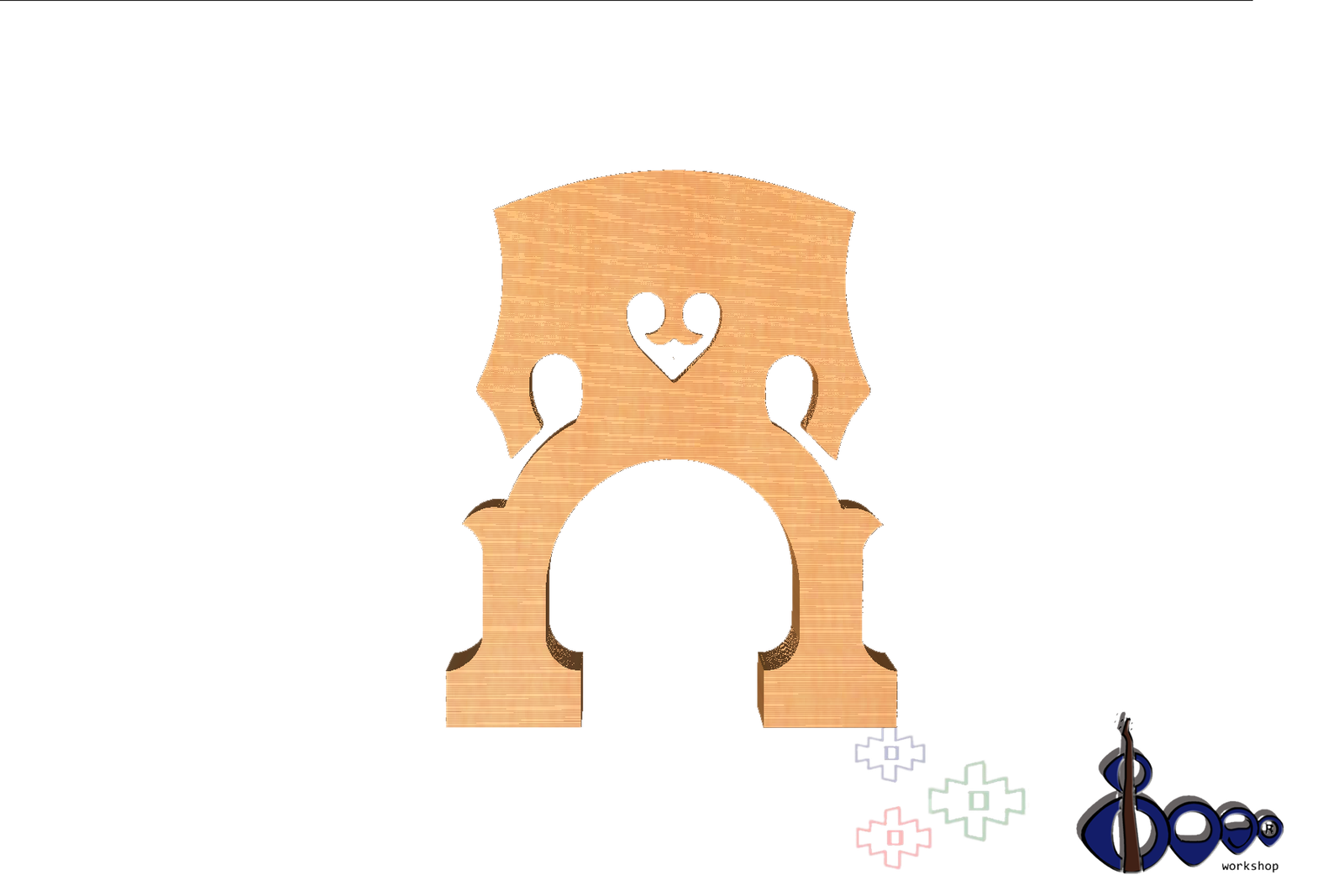 Double bass 1/2 bridge French 3 model