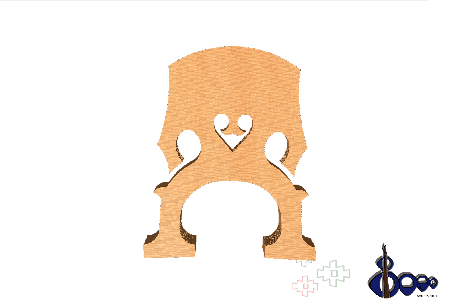 Double bass 1/2 bridge German REP model