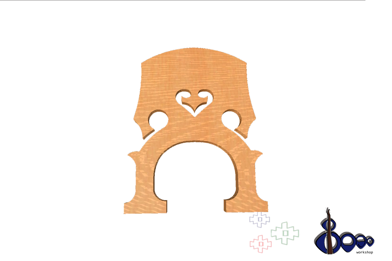 Double bass 1/2 bridge Vienna model