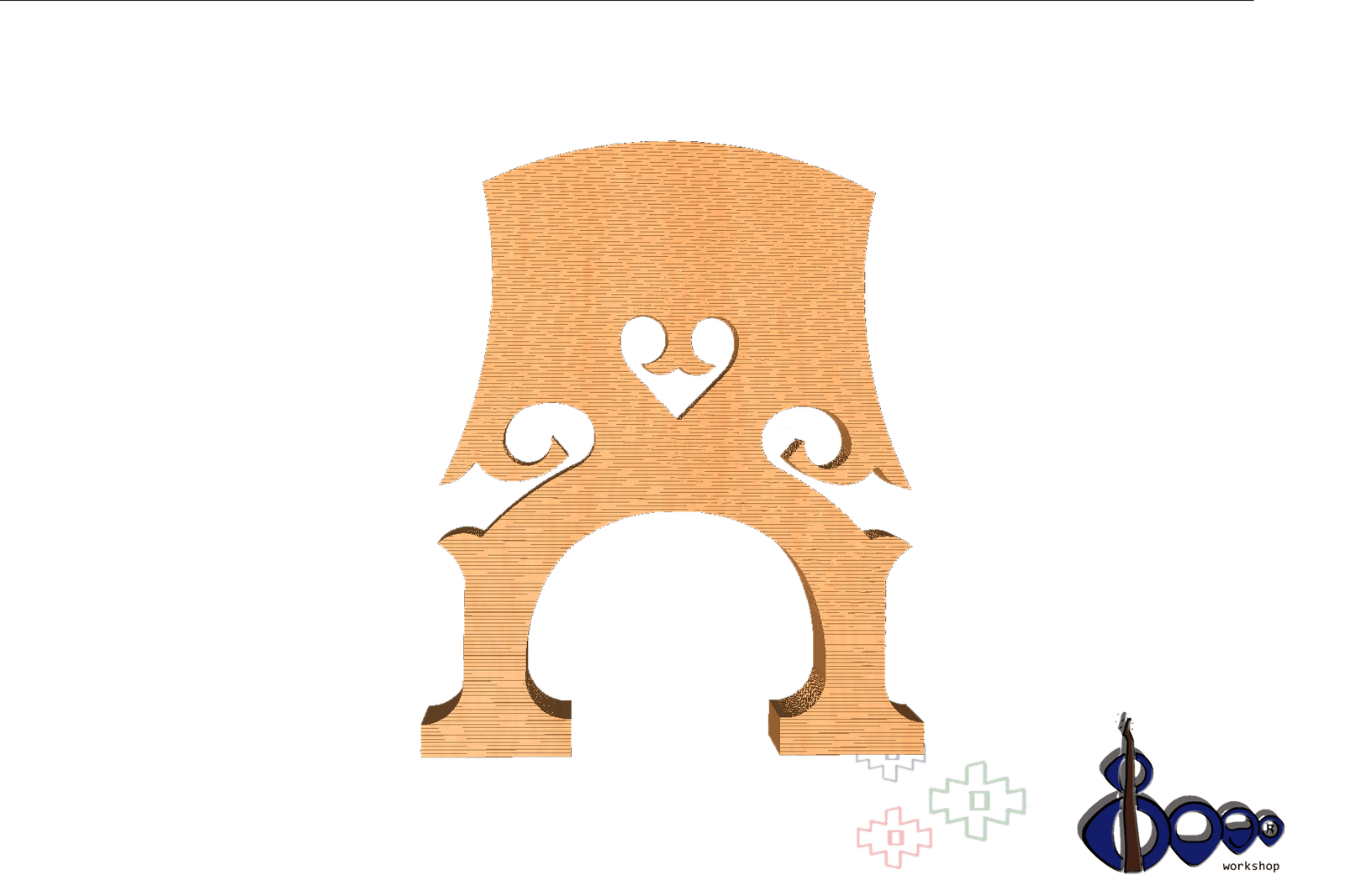 Double bass 3/4 bridge No8 model