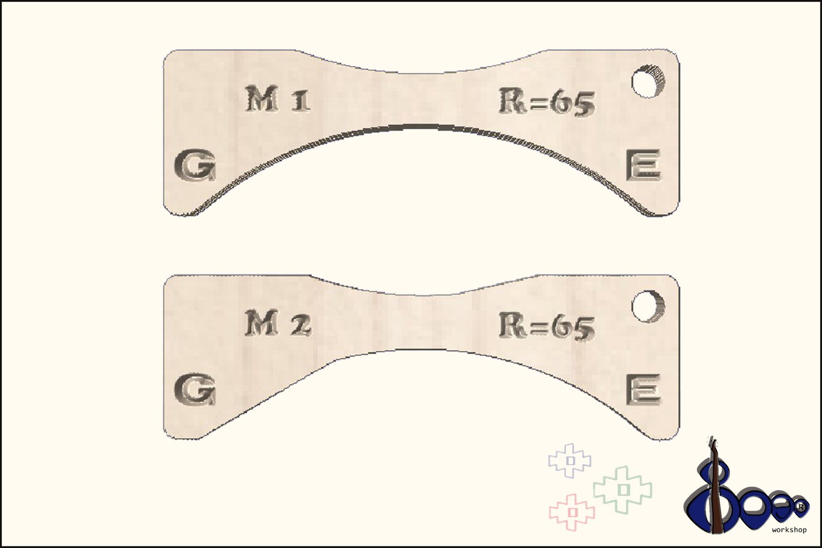 Double bass fingerboard radius check tool