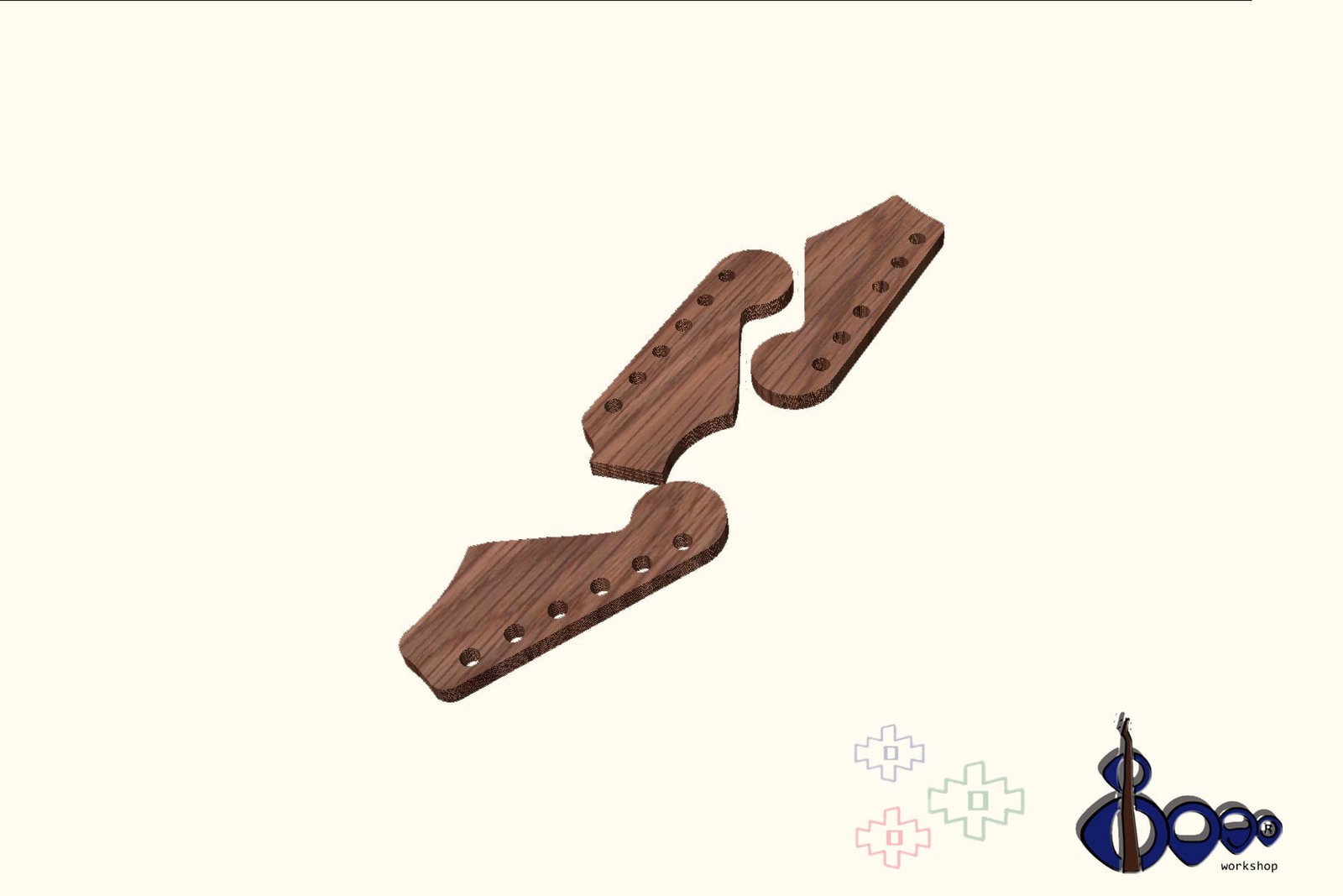 Fender headstock routing template (M-11/20)