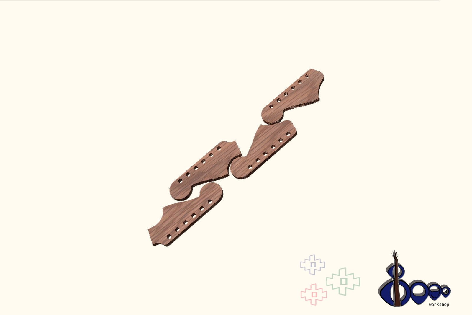 Fender headstock routing template (M-16/20)