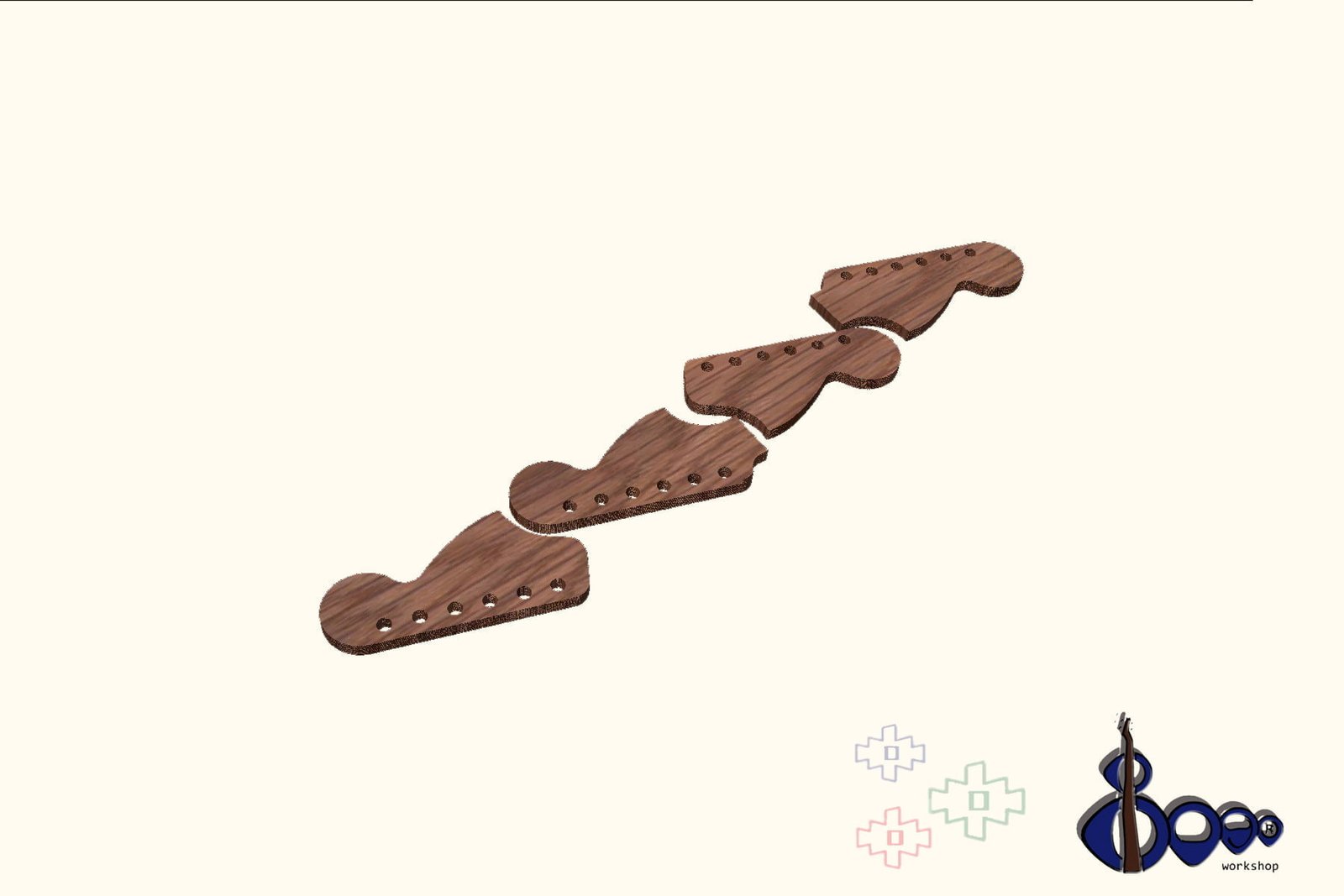 Fender headstock routing template (M-17/20)