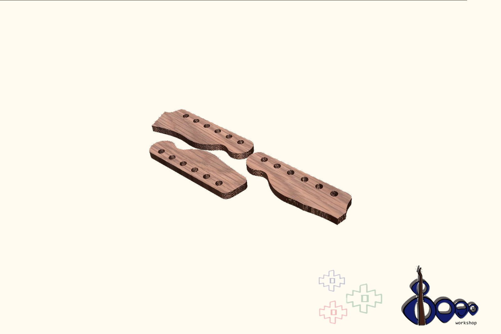 Fender headstock routing template (M-3/20)