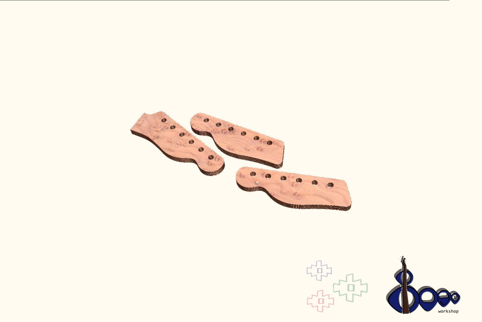 Fender headstock routing template (M-6/20)