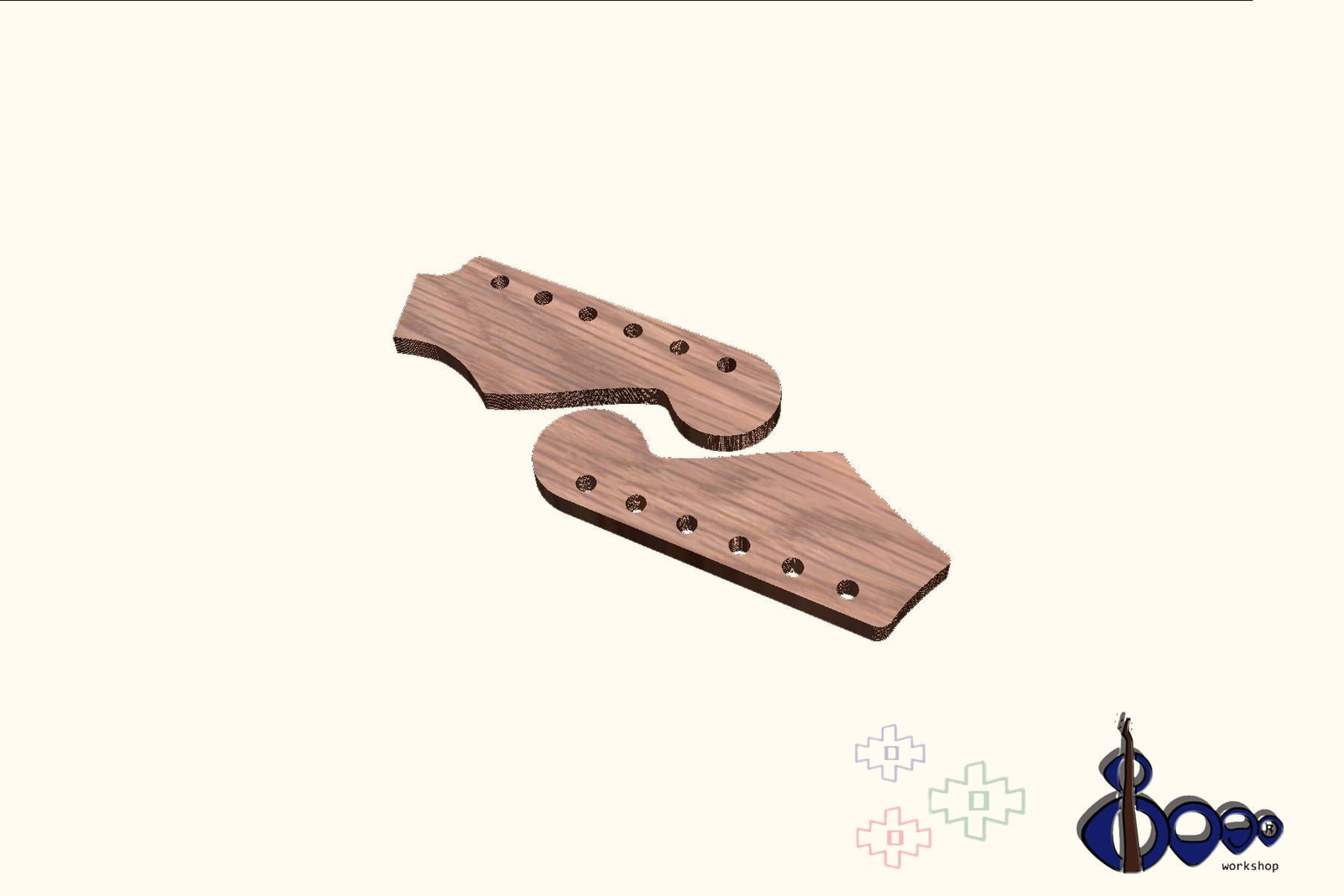 Fender headstock routing template (M-7/20)
